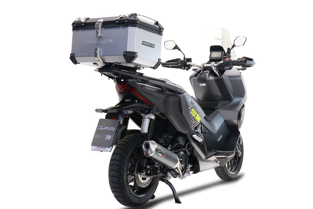 Esapament GPR compatibil cu Honda Adv 350 2022 Sistem de evacuare slip-on omologat, inclusiv db killer și catalizator detașabil,Pentascooter