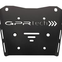 GPR TECH ile uyumlu  Honda Transalp 750  2023/2024 e5 Zwart Placă de montare specifică pentru Top Case ALPITECH 55 LT compatibil cu portbagajul original, fabricat din oțel inoxidabil cu 4 puncte de ancorare