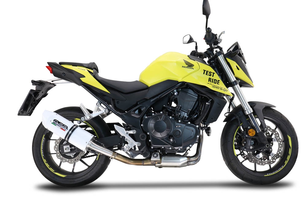 Exhaust compatible with Honda CB 750 Hornet 2023-2024, Albus Evo4, Homologated legal slip-on exhaust including removable db killer and link pipe