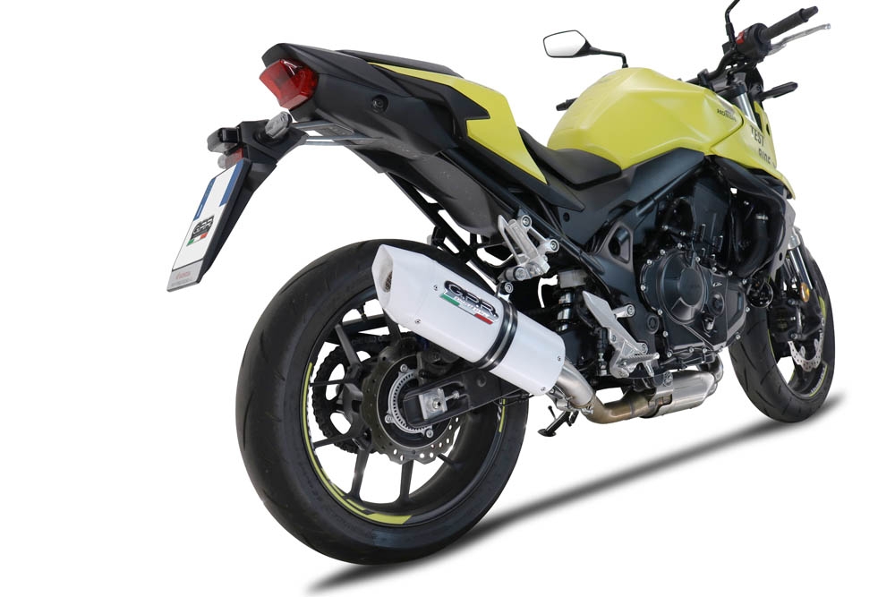 Exhaust compatible with Honda CB 750 Hornet 2023-2024, Albus Evo4, Homologated legal slip-on exhaust including removable db killer and link pipe