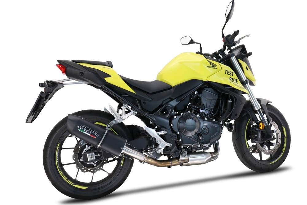 Esapament GPR compatibil cu Honda CB 750 Hornet  2023 Evacuare slip-on omologata, inclusiv db killer detașabil și cot de legătură,Furore Evo4 Nero