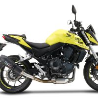 Esapament GPR compatibil cu Honda CB 750 Hornet  2023 Evacuare slip-on omologata, inclusiv db killer detașabil și cot de legătură,M3 Black Titanium