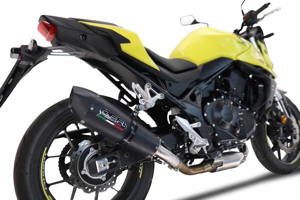 Esapament GPR compatibil cu Honda CB 750 Hornet  2023 Evacuare slip-on omologata, inclusiv db killer detașabil și cot de legătură,M3 Black Titanium