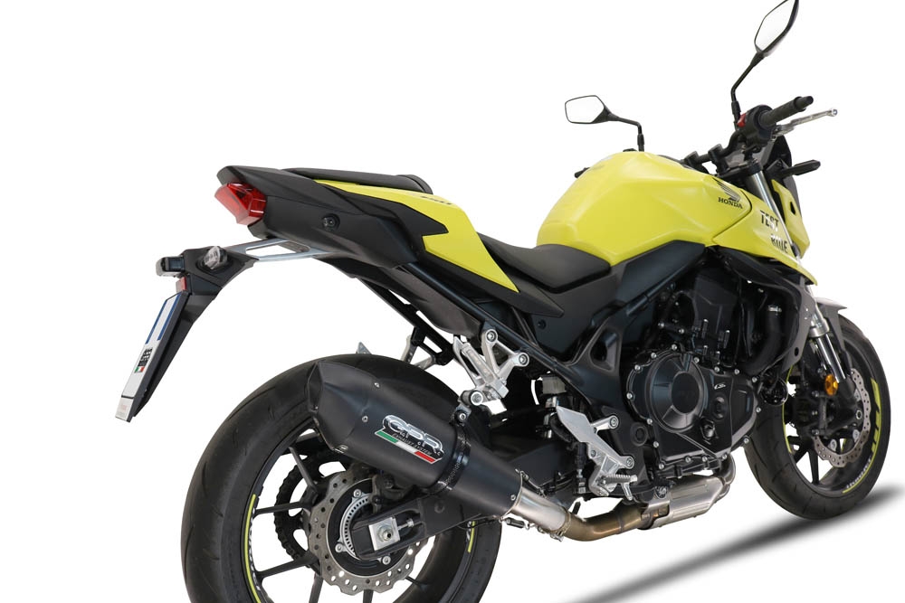 Esapament GPR compatibil cu Honda CB 750 Hornet  2023 Evacuare slip-on omologata, inclusiv db killer detașabil și cot de legătură,M3 Black Titanium