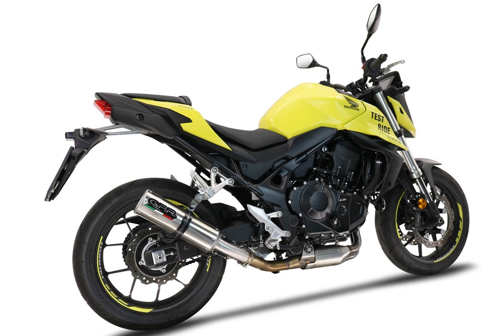 Esapament GPR compatibil cu Honda CB 750 Hornet  2023 Evacuare slip-on omologata, inclusiv db killer detașabil și cot de legătură,M3 Inox 