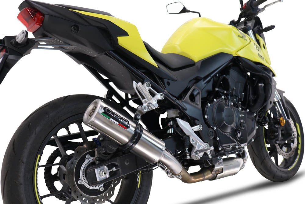 Esapament GPR compatibil cu Honda CB 750 Hornet  2023 Evacuare slip-on omologata, inclusiv db killer detașabil și cot de legătură,M3 Inox 