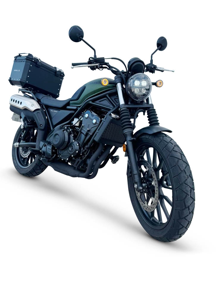 Top case GPR TECH  Honda CL 500 2023/2025 Zwart Topcase din aluminiu, culoare neagră, cu placă specifică inclusă Capacitate 45 litri.