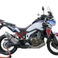 Esapament GPR compatibil cu Honda Crf 1000 L Africa Twin 2018 Evacuare slip-on omologata, inclusiv db killer detașabil și cot de legătură,Dual Inox