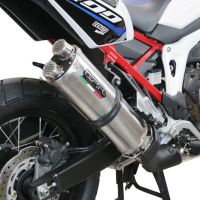 Esapament GPR compatibil cu Honda Crf 1000 L Africa Twin 2018 Evacuare slip-on omologata, inclusiv db killer detașabil și cot de legătură,Dual Inox