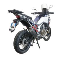 Esapament GPR compatibil cu Honda Crf 1100 L Africa Twin 2020 Evacuare slip-on omologata, inclusiv db killer detașabil și cot de legătură,Dual Poppy