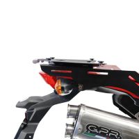 arka raf GPR TECH ile uyumlu  Honda Crf 300 L / Rally 2021/2024 e5 Zwart Portbagaj de plafon specific Top Case ALPITECH 35 LT Inclusiv portbagaj de plafon din aluminiu negru