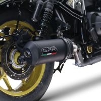 Esapament GPR compatibil cu Honda Cmx 1100 Rebel 2021 Evacuare slip-on omologata, inclusiv db killer detașabil și cot de legătură,Ghisa 