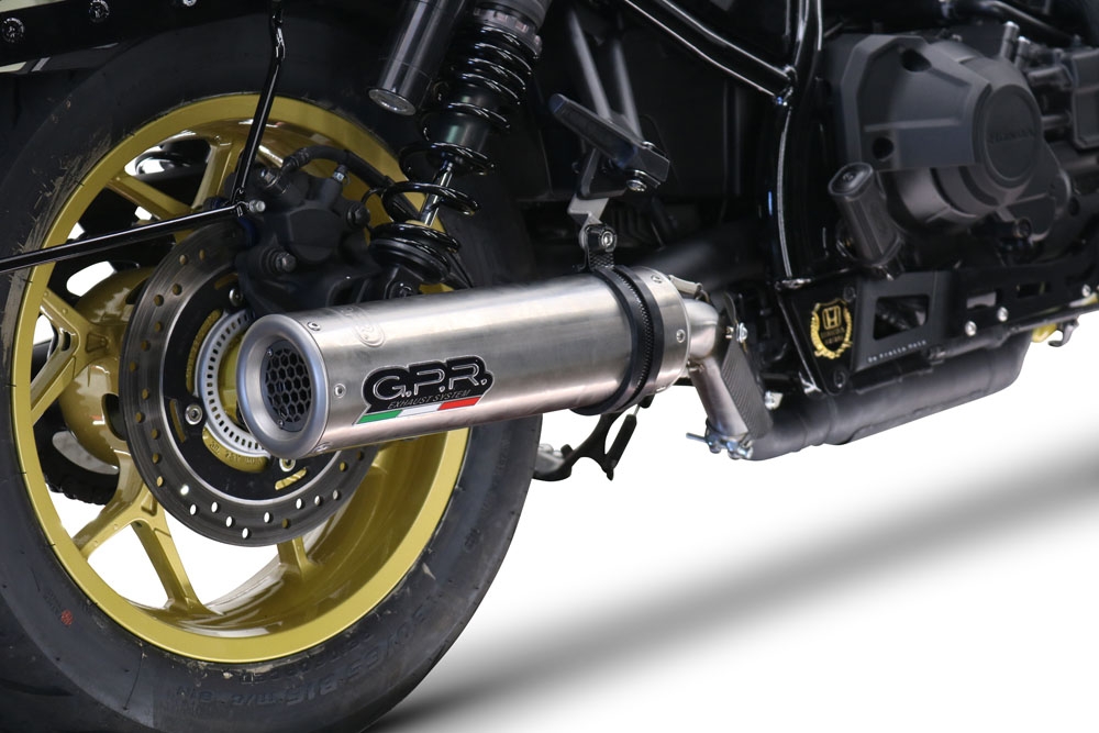Esapament GPR compatibil cu Honda Cmx 1100 Rebel 2021 Evacuare slip-on omologata, inclusiv db killer detașabil și cot de legătură,M3 Inox 