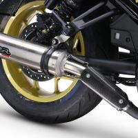 Esapament GPR compatibil cu Honda Cmx 1100 Rebel 2021 Evacuare slip-on omologata, inclusiv db killer detașabil și cot de legătură,M3 Inox 