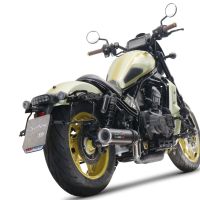 Esapament GPR compatibil cu Honda Cmx 1100 Rebel 2021 Evacuare slip-on omologata, inclusiv db killer detașabil și cot de legătură,M3 Black Titanium