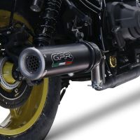 Esapament GPR compatibil cu Honda Cmx 1100 Rebel 2021 Evacuare slip-on omologata, inclusiv db killer detașabil și cot de legătură,M3 Black Titanium