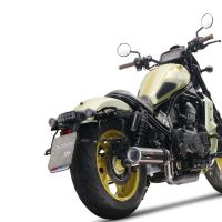 Exhaust compatible with Honda Cmx 1100 Rebel 2021-2024, M3 Poppy , Homologated legal slip-on exhaust including removable db killer and link pipe