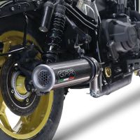 Exhaust compatible with Honda Cmx 1100 Rebel 2021-2024, M3 Poppy , Homologated legal slip-on exhaust including removable db killer and link pipe