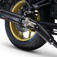 Exhaust compatible with Honda Cmx 1100 Rebel 2021-2024, M3 Poppy , Homologated legal slip-on exhaust including removable db killer and link pipe