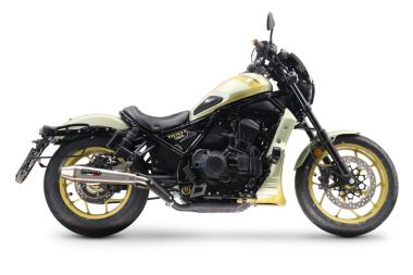 Esapament GPR compatibil cu Honda Cmx 1100 Rebel 2021 Evacuare slip-on omologata, inclusiv db killer detașabil și cot de legătură,Ultracone