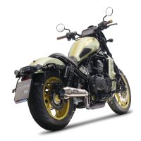Exhaust compatible with Honda Cmx 1100 Rebel 2021-2024, Ultracone, Homologated legal slip-on exhaust including removable db killer and link pipe