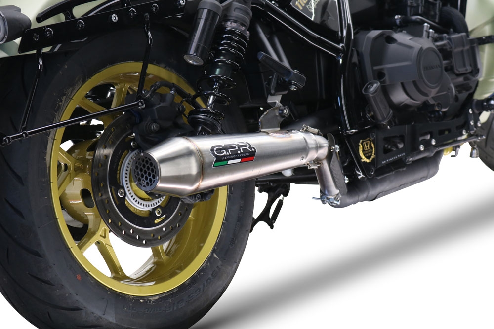 Exhaust compatible with Honda Cmx 1100 Rebel 2021-2024, Ultracone, Homologated legal slip-on exhaust including removable db killer and link pipe