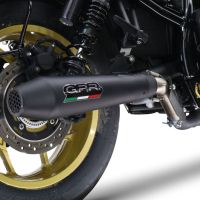 Exhaust compatible with Honda Cmx 1100 Rebel 2021-2024, Ultracone Nero, Homologated legal slip-on exhaust including removable db killer and link pipe