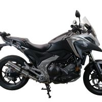 Esapament GPR compatibil cu Honda Nc 700 X - S Dct  2012 Evacuare slip-on omologata, inclusiv db killer detașabil și cot de legătură,M3 Inox 