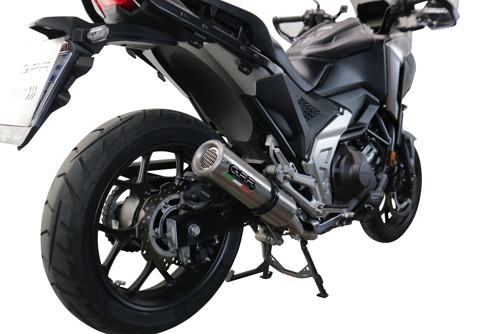 Exhaust compatible with Honda Nc 750 X - S Dct 2021-2023, M3 Inox , Homologated legal slip-on exhaust including removable db killer and link pipe