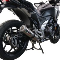 Exhaust compatible with Honda Nc 750 X - S Dct 2021-2023, M3 Inox , Homologated legal slip-on exhaust including removable db killer and link pipe