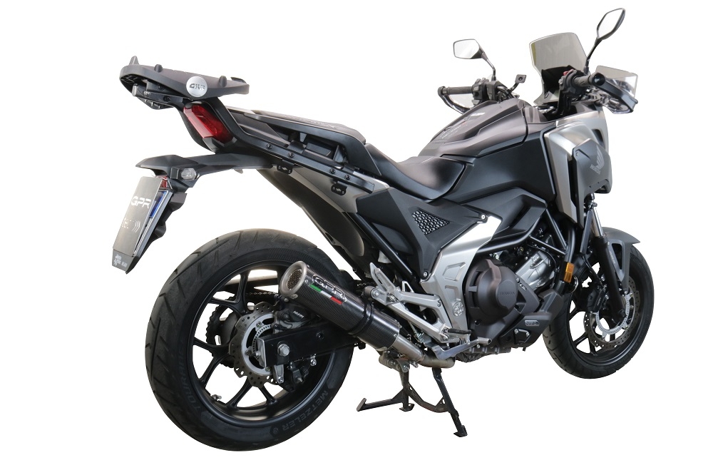 Exhaust compatible with Honda Nc 750 X - S Dct 2014-2015, M3 Inox , Homologated legal slip-on exhaust including removable db killer and link pipe