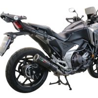 Exhaust compatible with Honda Nc 750 X - S Dct 2014-2015, M3 Inox , Homologated legal slip-on exhaust including removable db killer and link pipe