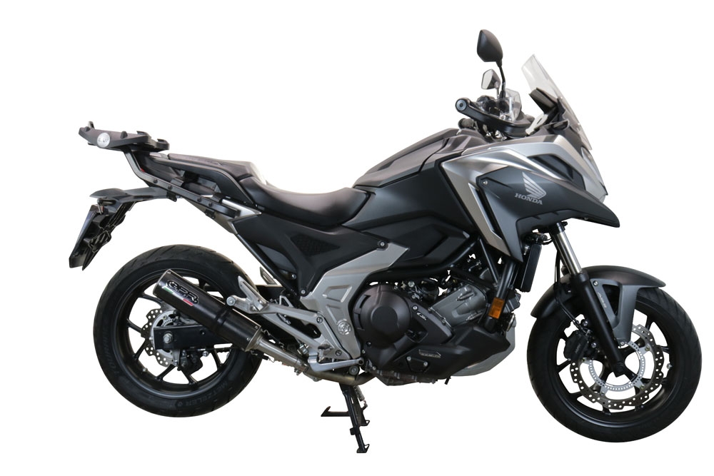 Exhaust compatible with Honda Nc 750 X - S Dct 2014-2015, M3 Inox , Homologated legal slip-on exhaust including removable db killer and link pipe