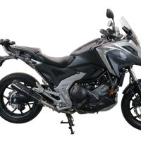 Exhaust compatible with Honda Nc 750 X - S Dct 2014-2015, M3 Inox , Homologated legal slip-on exhaust including removable db killer and link pipe