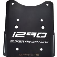GPR TECH ile uyumlu  Ktm Lc 8 1290 Super Adventure R/S 2021/2024 e5 Zwart Placă superioară specifică din titan - Alpitech 35/55 LT compatibil cu portbagajul original, fabricat din titan cu 4 puncte de ancorare