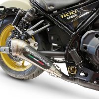 Esapament GPR compatibil cu Honda Cmx 1100 Rebel 2021 Evacuare slip-on omologata, inclusiv db killer detașabil și cot de legătură,Powercone Evo