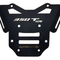 GPR TECH ile uyumlu  Zontes 350 T1 ADV 2022/2024 e5 Zwart Placă de montare specifică pentru Top Case ALPITECH 35 LT compatibil cu portbagajul original, fabricat din oțel inoxidabil cu 4 puncte de ancorare