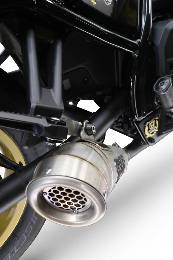 Esapament GPR compatibil cu Honda Cmx 1100 Rebel 2021 Evacuare slip-on omologata, inclusiv db killer detașabil și cot de legătură,Powercone Evo