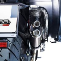 Esapament GPR compatibil cu Ducati Multistrada V4 - S 2022 Evacuare slip-on omologata, inclusiv db killer detașabil și cot de legătură,Dual Poppy