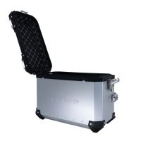 GPR TECH Uyumlu  BMW R 1300 GS Adventure 2023/2025 Zilver Pereche de cufere laterale din aluminiu, culoare argintie, cu suport specific pentru geantă Capacitate 38 litri + 38 litri.