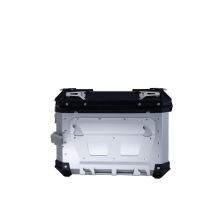 GPR TECH Uyumlu  Bmw F 800 Gs 2024/2025 e5 Zilver Pereche de cutii laterale din aluminiu cu partea dreaptă conturată, culoare argintie, cu suport specific pentru geantă Capacitate 38 litri + 32 litri.
