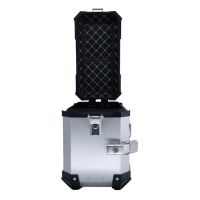 GPR TECH Uyumlu  Bmw F 800 Gs 2024/2025 e5 Zilver Pereche de cutii laterale din aluminiu cu partea dreaptă conturată, culoare argintie, cu suport specific pentru geantă Capacitate 38 litri + 32 litri.