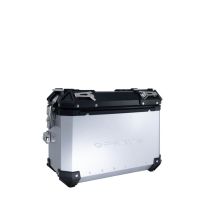 GPR TECH Uyumlu  Bmw F 800 Gs 2024/2025 e5 Zilver Pereche de cutii laterale din aluminiu cu partea dreaptă conturată, culoare argintie, cu suport specific pentru geantă Capacitate 38 litri + 32 litri.