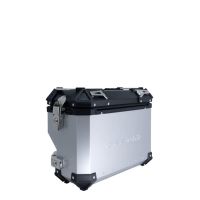 GPR TECH Uyumlu  Bmw F 800 Gs 2024/2025 e5 Zilver Pereche de cutii laterale din aluminiu cu partea dreaptă conturată, culoare argintie, cu suport specific pentru geantă Capacitate 38 litri + 32 litri.