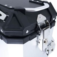 GPR TECH Uyumlu  Bmw F 800 Gs 2024/2025 e5 Zilver Pereche de cutii laterale din aluminiu cu partea dreaptă conturată, culoare argintie, cu suport specific pentru geantă Capacitate 38 litri + 32 litri.