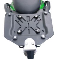 GPR TECH compatible with  Kawasaki Versys 650 2023/2024 e5 plus GPR TECH SPECIFIC PLATE IN TITANIUM TOP CASE-ALPITECH 35/55 LT compatible with original luggage rack,titanium made with 4 anchor points
