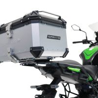 GPR TECH compatible with  Kawasaki Versys 650 2021/2022 e5 GPR TECH Top case in aluminum, silver color with specific plate included Capacity 45 LT.