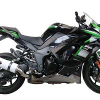 Esapament GPR compatibil cu Kawasaki Ninja 1000 Sx 2020 Evacuare slip-on omologata, inclusiv db killer detașabil și cot de legătură,Albus Evo4