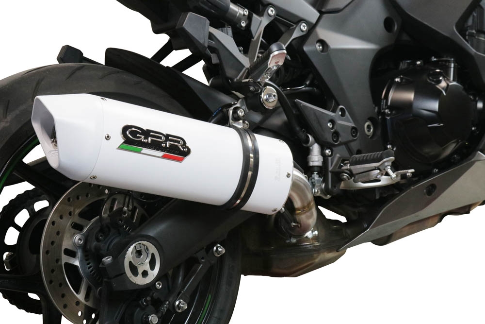 Esapament GPR compatibil cu Kawasaki Ninja 1000 Sx 2020 Evacuare slip-on omologata, inclusiv db killer detașabil și cot de legătură,Albus Evo4