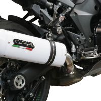 Esapament GPR compatibil cu Kawasaki Ninja 1000 Sx 2020 Evacuare slip-on omologata, inclusiv db killer detașabil și cot de legătură,Albus Evo4